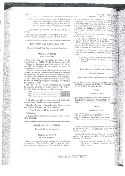 Autoriza a celebração de contrato para a execução da empreitada de construção civil e instalação eléctrica_10 set 1973.pdf