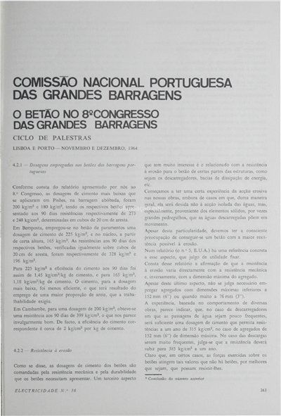 Comissão Nacional Portuguesa das grandes Barragens-Ciclo de palestras-Lisboa-Porto-1964-O betão no 8º Congresso das Grandes Barragens_J. M. Oliveira Nunes_Electricidade_Nº036_jul-ago_1965_263-266.pdf