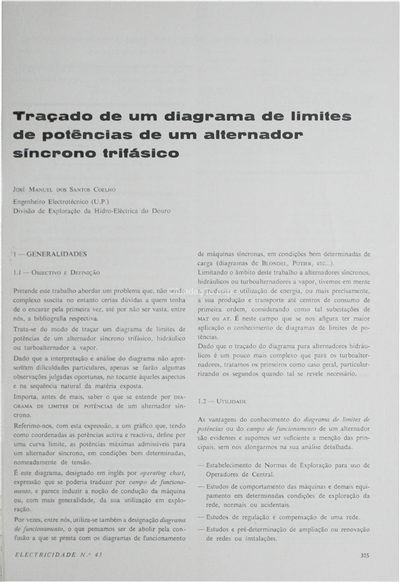 Traçado de uma diagrama de limites de potências de um alternador síncrono trifásico_José M. S. Coelho_Electricidade_Nº043_set-out_1966_305-312.pdf