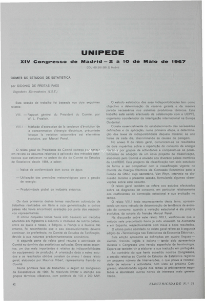 UNIPEDE - XIV Congresso-Madrid-1967 - Comité de estudos de estatística_Sidónio F. B. Paes _Electricidade_Nº051_jan-fev_1968_42.pdf