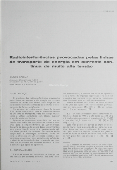 Radiointerferência provocadas pelas linhas de transporte de energia em corrente contínua de muito alta tensão_Carlos Salema_Electricidade_Nº060_jul-ago_1969_295-303.pdf
