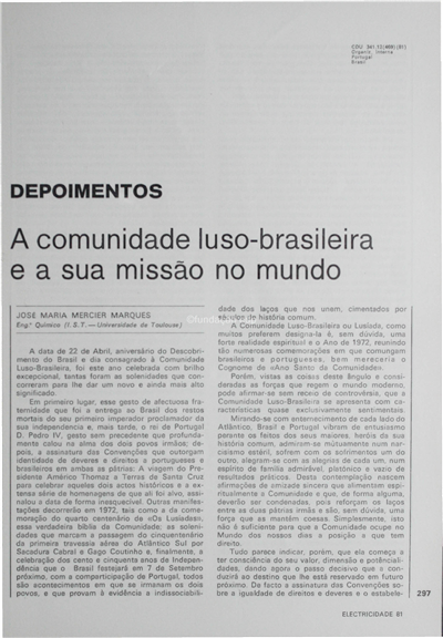 A Comunidade Luso-Brasileira e a sua missão no mundo_J. Mª M. Marques_Electricidade_Nº081_jul_1972_297-299.pdf