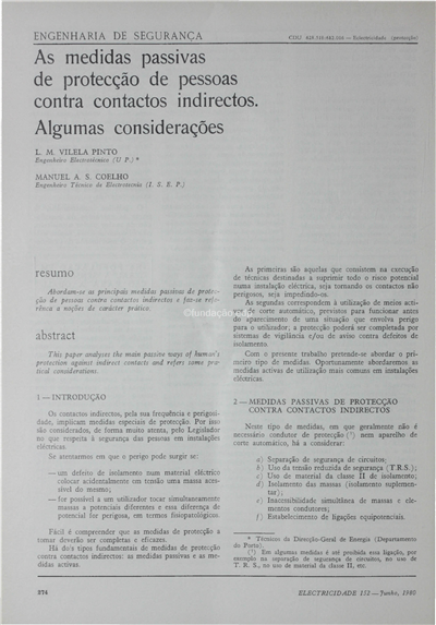 As medidas passivas de protecção de pessoas contra contactos indirectos_L. M. V. Pinto_Electricidade_Nº152_jun_1980_274-276.pdf