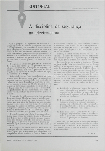 A disciplina da segurança na electrotecnia(Editorial)_Ferreira do Amaral_Electricidade_Nº168_out_1981_381.pdf
