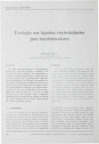 Evolução nos líquidos electroisolantes para transformadores_Dietmar Appelt_Electricidade_Nº214-215_ago-set_1985_230-236.pdf