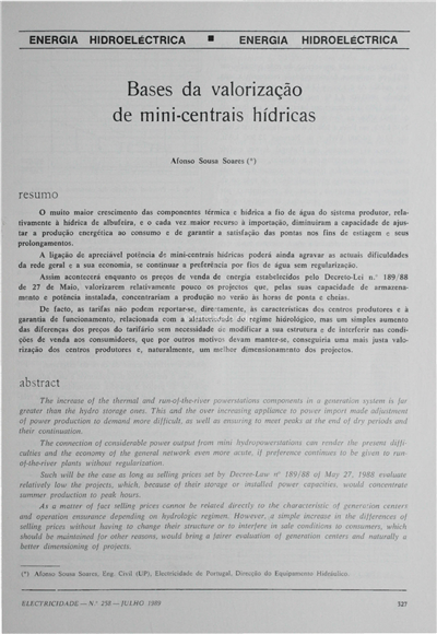 Energia hidroeléctrica-bases da valorização de mini-centrais hídricas_A. S. Soares_Electricidade_Nº257_jun_1989_327-338.pdf