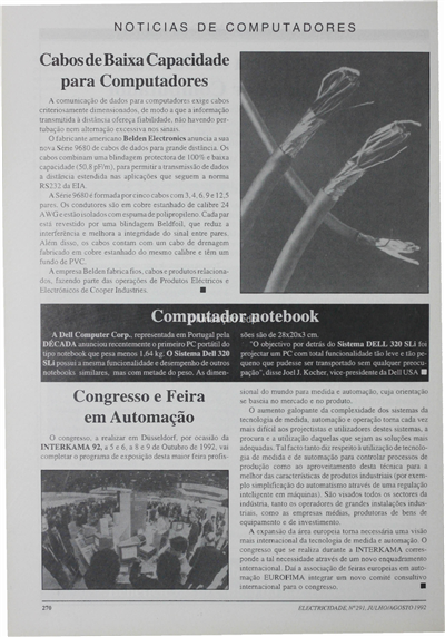 Notícias de computadores-cabos de baixa capac. p. compu.-congresso e feira em automação_Electricidade_Nº291_jul-ago_1992_270.pdf
