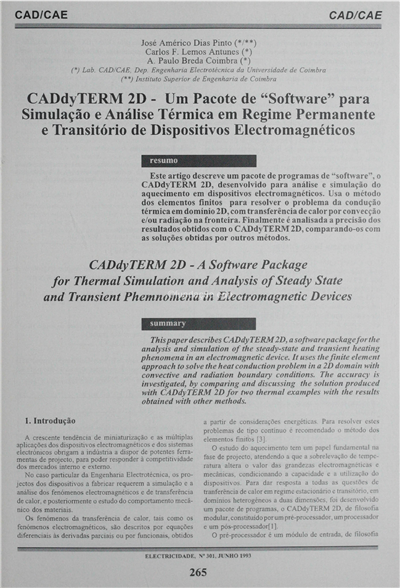 CADdyTERM2D...software para simulação e análise térmica...dispositivos electromagnético_J. A. D. Pinto_Electricidade_Nº301_jun_1993_265-269.pdf