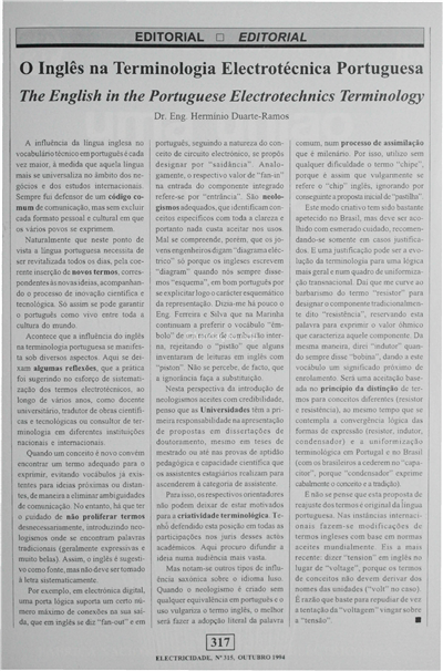 O inglês na terminologia electrotécnica portuguesa(editorial)_H. D. Ramos_Electricidade_Nº315_out_1994_317.pdf
