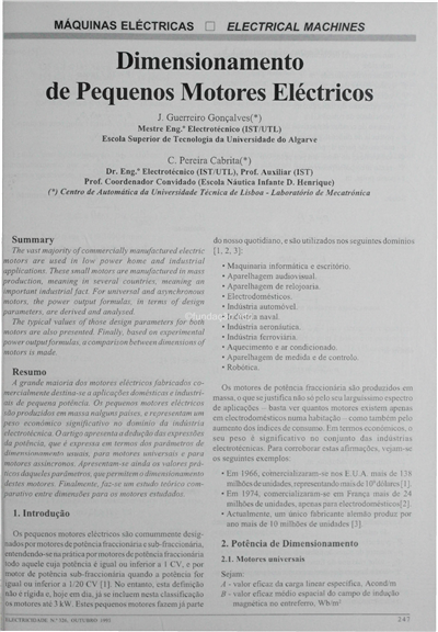 Máquinas eléctricas-Dimensionamento de pequenos motores eléctricos_J. G. Gonçalves_Electricidade_Nº326_out_1995_247-250.pdf
