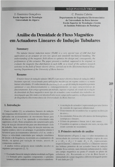 Maquinas electricas-Análise da densidade de fluxo magnético e, actuadores lineares de indução tubulares_J. G. Gonçalves_Electricidade_Nº369_Set_1999_209-212.pdf