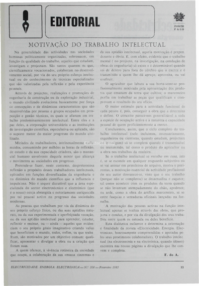 Motivação do trabalho intelectual(Editorial)_Ferreira do Amaral_Electricidade_Nº208_fev_1985_1.pdf