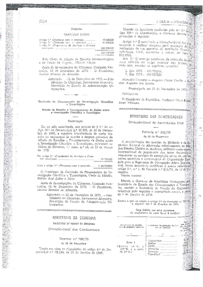 Autoriza a Direcção-Geral dos Combustíveis a celebrar contrato para execução do fornecimento de um aparelho de destilação _29 dez 1973.pdf