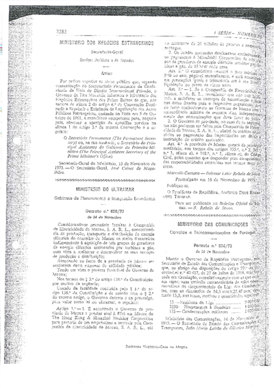 Autoriza o Governo da província de Macau a prestar aval para garantia de um empréstimo a contrair pela Companhia de Electricidade de Macau_24 nov 1973.pdf