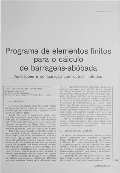 Programa dos elementos finitos para o cálculo das barragens-abóbada_J. S. Fernandes_Electricidade_Nº080_jun_1972_257-262.pdf