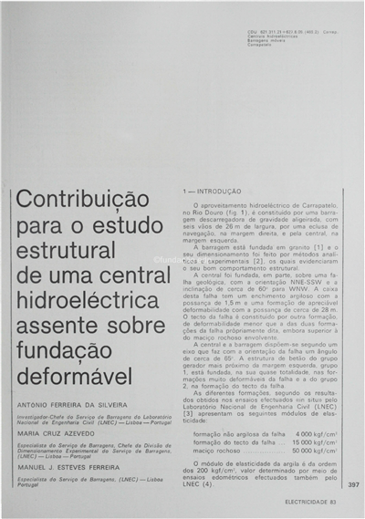 Contribuição para o estudo estrutural de uma central hidroeléctrica assente sobre fundação deformável_A. F. Silveira_Electricidade_Nº083_set_1972_397-413.pdf