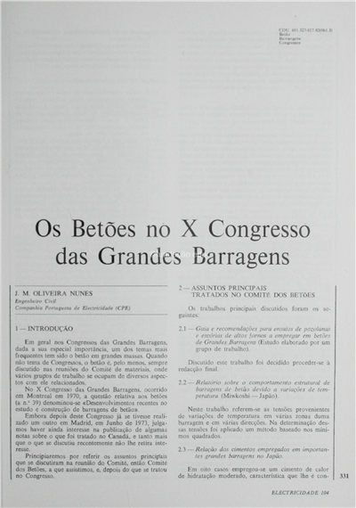 Os betões no X Congresso das Grandes Barragens - Montreal (1970)_Oliveira Nunes_Electricidade_Nº104_jun_1974_331-342.pdf