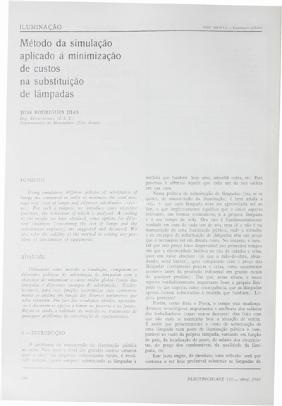 Método da simulação aplicada à minimização de custos na substituição de lâmpadas_José R. Dias_Electricidade_Nº150_abr_1980_158-167.pdf