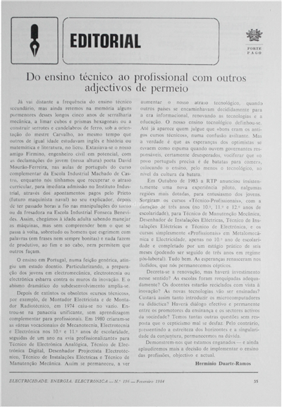 Do ensino técnico ao profissional com outros objectivos de permeio(Editorial)_H. D. RamosElectricidade_Nº196_fev_1984_35.pdf