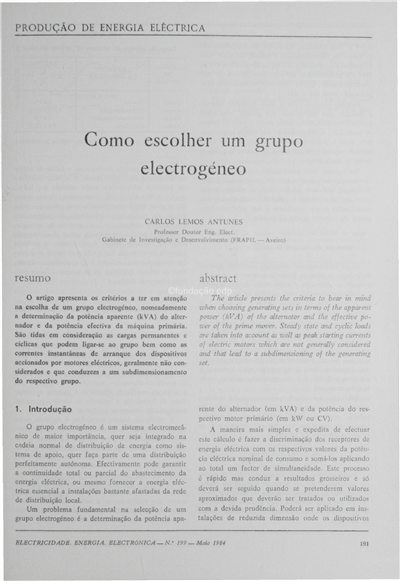 Como escolher um grupo electrogéneo_C. L. Antunes_Electricidade_Nº199_mai_1984_191-197.pdf