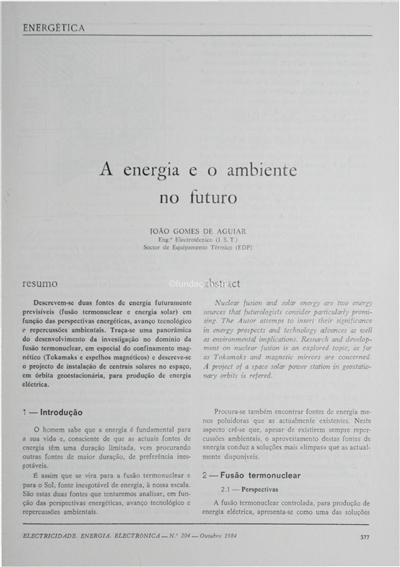Energética-a energia e o ambiente no futuro_J. G. Aguiar_Electricidade_Nº204_out_1984_377-383.pdf