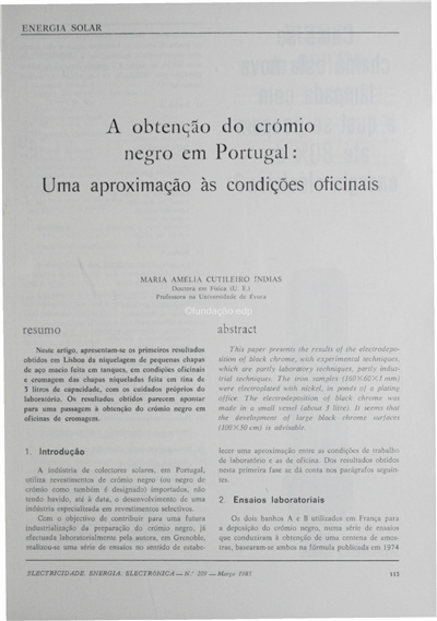 Energia solar - a obtenção do crómio negro em Portugal_Electricidade_Nº209_mar_1985_113-116.pdf