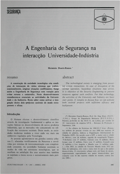 a engenharia de segurança na interacção Universidade-Indústria_H. D. Ramos_Electricidade_Nº244_abr_1988_145-151.pdf