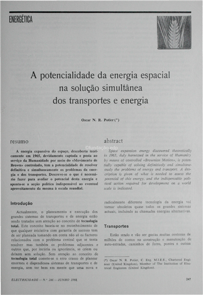 Energética-potencialidade da energia espacial na solução simultânea dos transportes e energia_O. N.R. Potier_Electricidade_Nº246_jun_1988_247-251.pdf