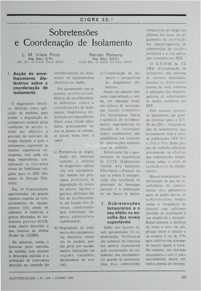 CIGRÉ 33-sobre tensões e coordenação de isolamento_L.M. Vilela Pinto_Electricidade_Nº279_Jun_1991_233-234.pdf