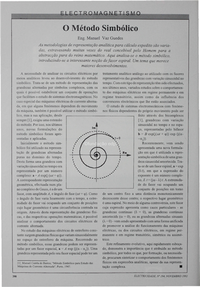 electromagnetismo-o método simbólico_M. Vaz Guedes_Electricidade_Nº294_nov_1992_398.pdf