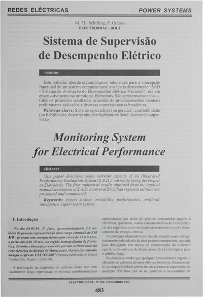 Redes eléctricas-Sistema de supervisão de desempenho eléctrico_M. Th. Schilling_Electricidade_Nº306_dez_1993_483-491.pdf