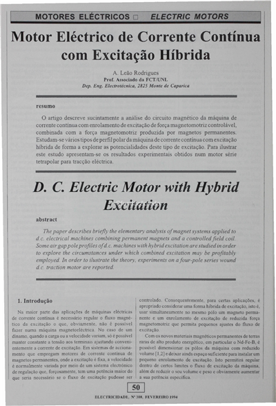 Motor eléctrico de corrente contínua com excitação híbrida_A. Leão Rodrigues_Electricidade_Nº308_fev_1994_50-56.pdf