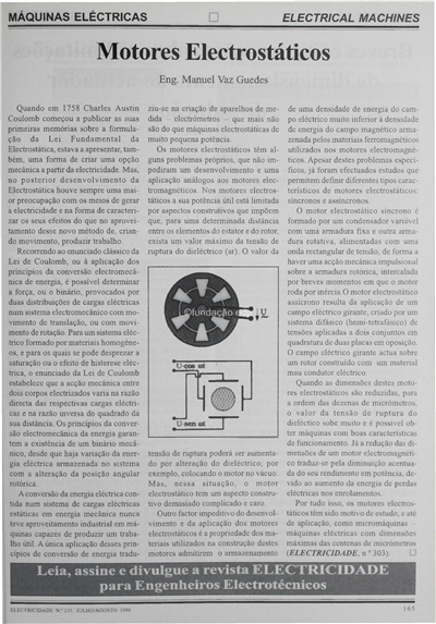 Máquinas eléctricas - Motores electrostáticos_M. Vaz Guedes_Electricidade_Nº335_jul-ago_1996_165.pdf