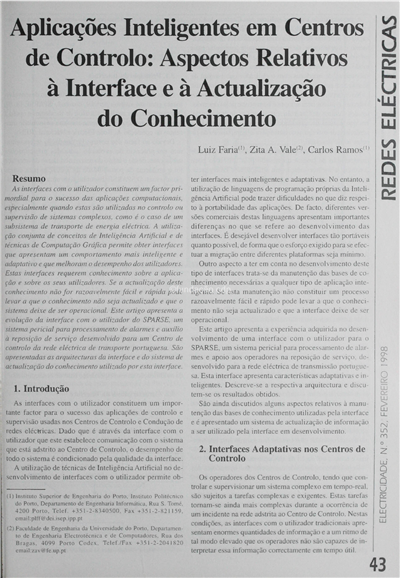 Redes eléctricas-Apli. inteligentes em Centros de Controlo aspectos relativos à interface e à actualização do conhe._Luís Faria_Electricidade_Nº352_fev_1998_43-47.pdf
