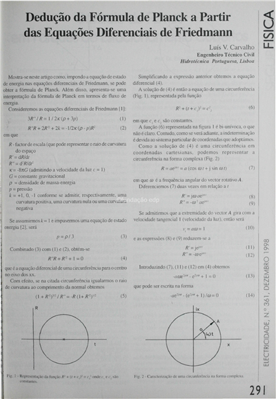 Física - Dedução da formula de Planch a partir das equações_L. V. Carvalho_Electricidade_Nº361_dez_1998_291-292.pdf