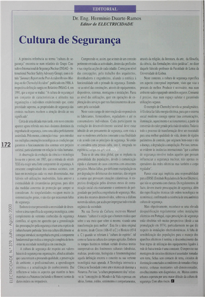 Editorial - Cultura de segurança_Hermínio Duarte Ramos_Electricidade_Nº379_Jul-Ago_2000_172.pdf