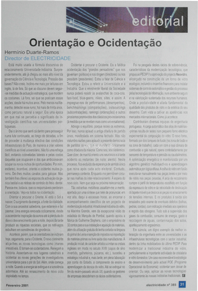 Editorial - Orientação e Ocidentação_Hermínio Duarte Ramos_Electricidade_Nº385_Fevereiro_2001_31.pdf