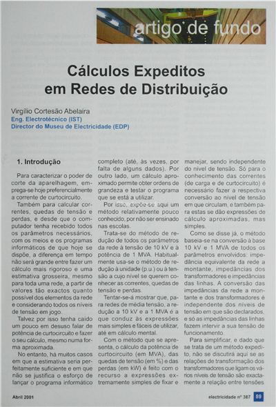 Cálculos expeditos em redes de distribuição_Vírgilio Cortesão Abelaria_Electricidade_Nº387_Abril_2001_89-92.pdf